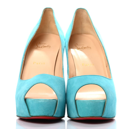Christian Louboutin Suede Vendome 120 Pumps 39 Aquamarine 2 of 11