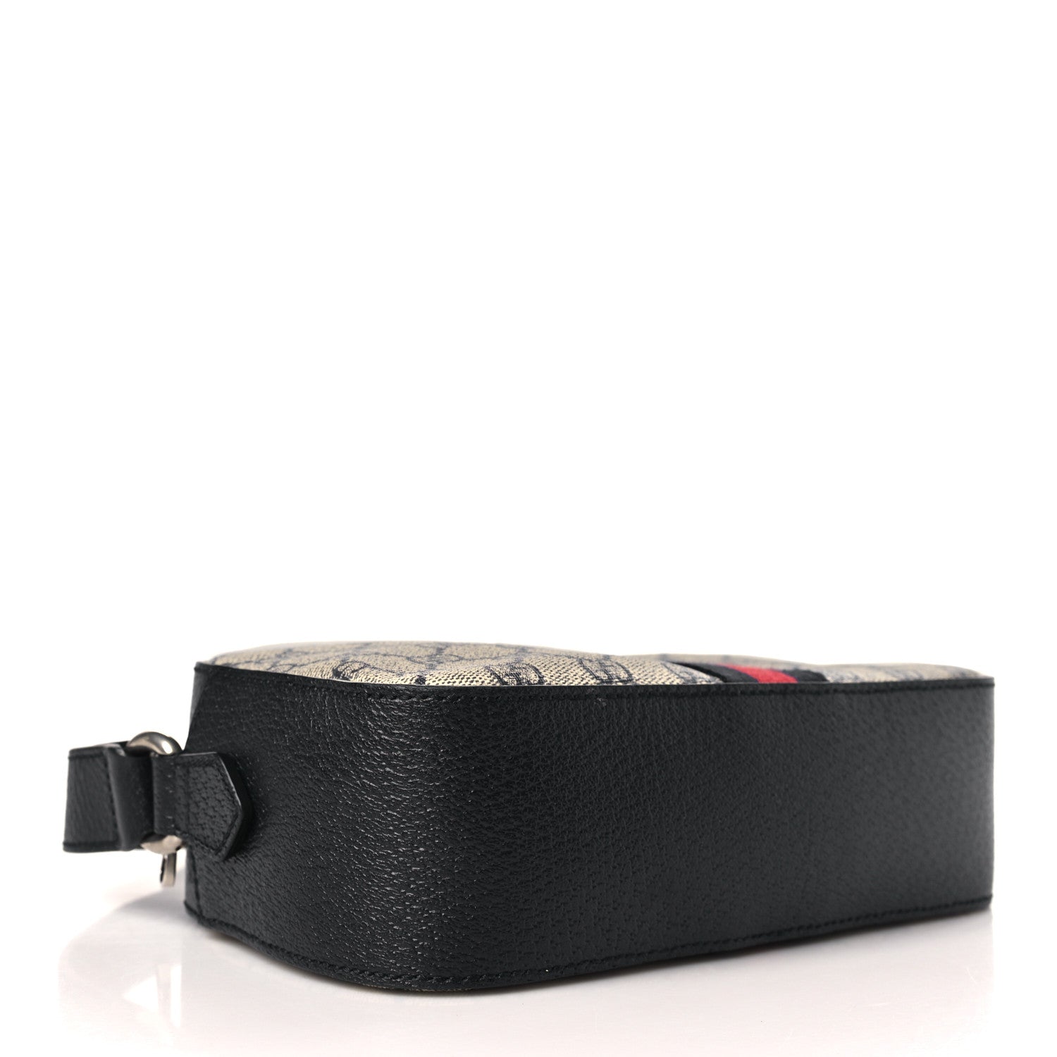 Gucci GG Supreme Monogram Textured Dollar Calfskin Web Small Ophidia Camera Bag Beige Blue 4 of 9