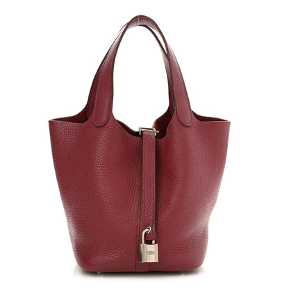 Hermes Taurillon Clemence Picotin Lock 18 Rubis 1 of 10