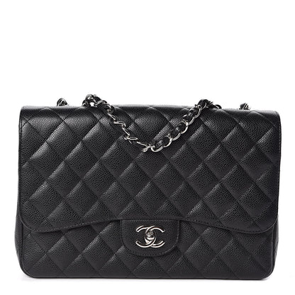 Chanel Caviar Quilted Jumbo Single Flap Black 1 of 12