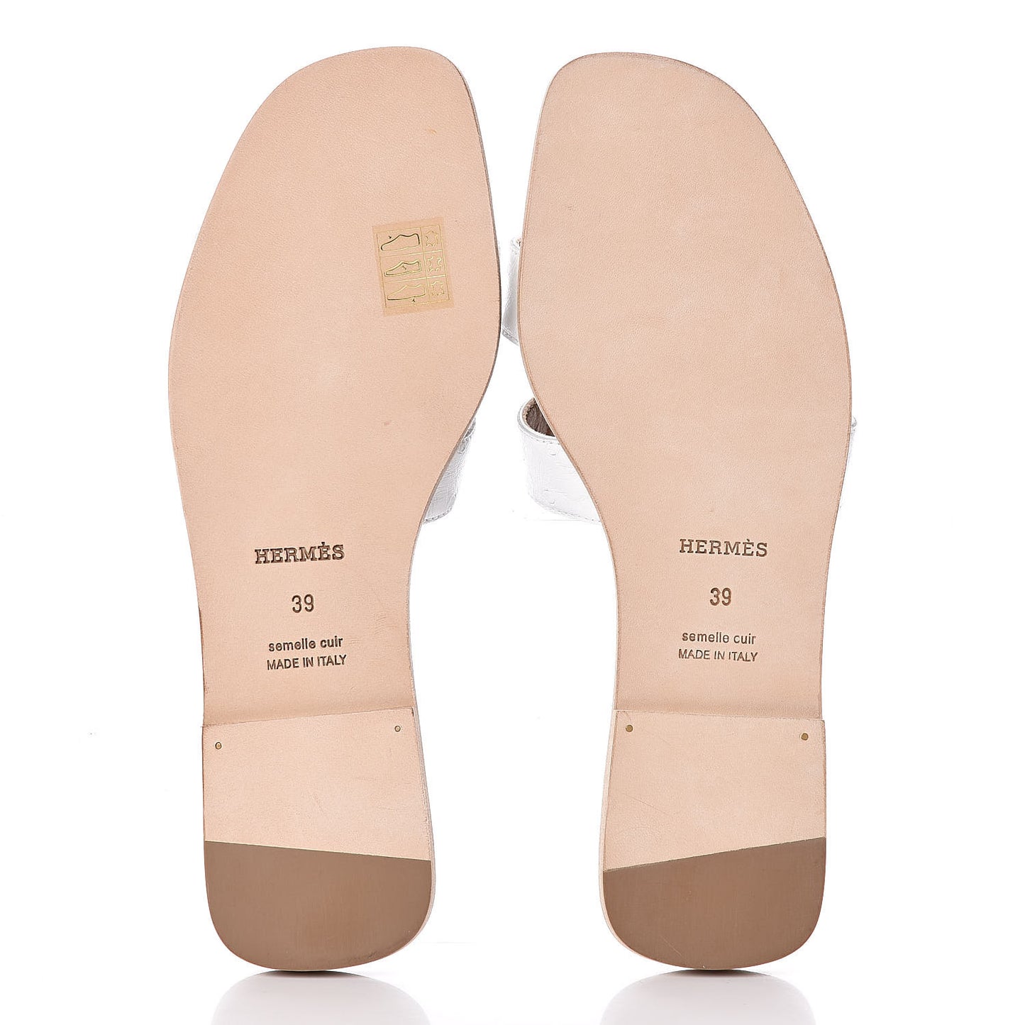 Ostrich Oran Sandals 39 White