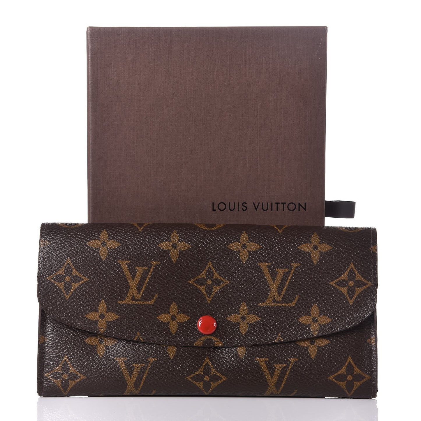 Monogram Emilie Wallet Red