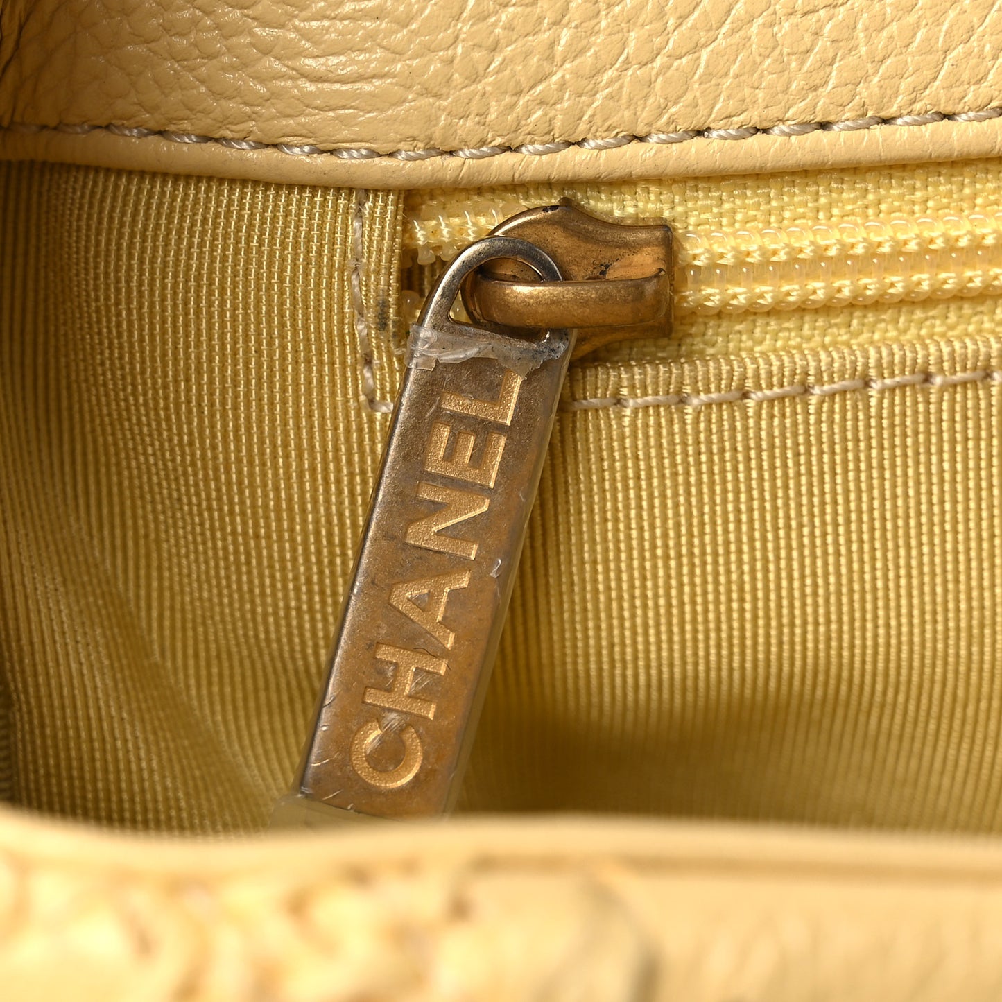 Calfskin Crochet Medium Chanel 19 Flap Yellow