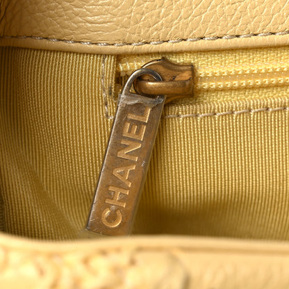 Chanel Calfskin Crochet Medium Chanel 19 Flap Yellow 11 of 13