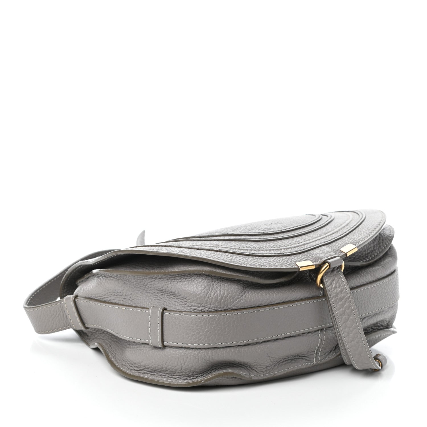 Chloe Calfskin Medium Marcie Round Crossbody Bag Cashmere Grey 4 of 9