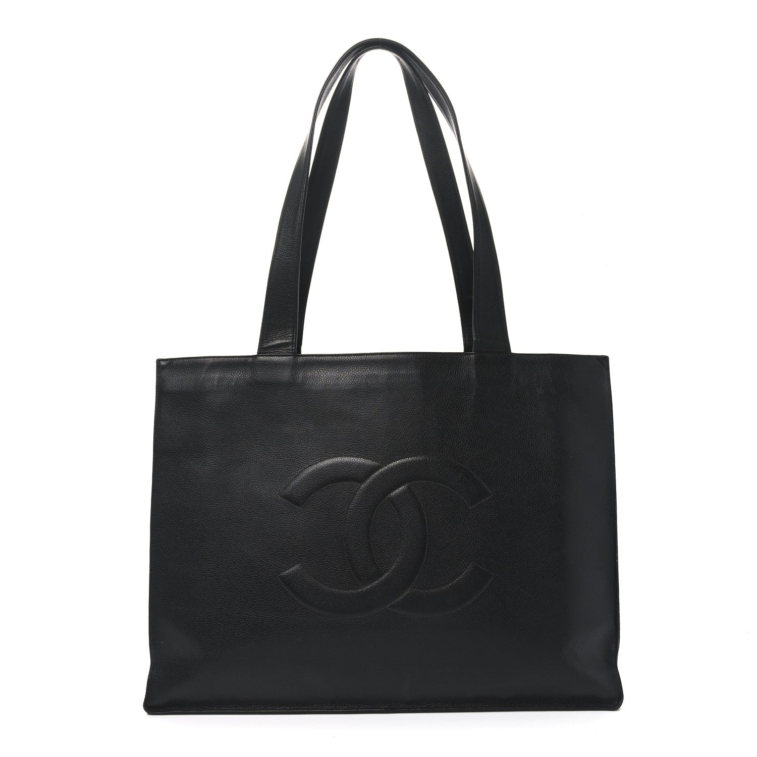 Chanel Caviar CC Tote Black Black 1 of 11