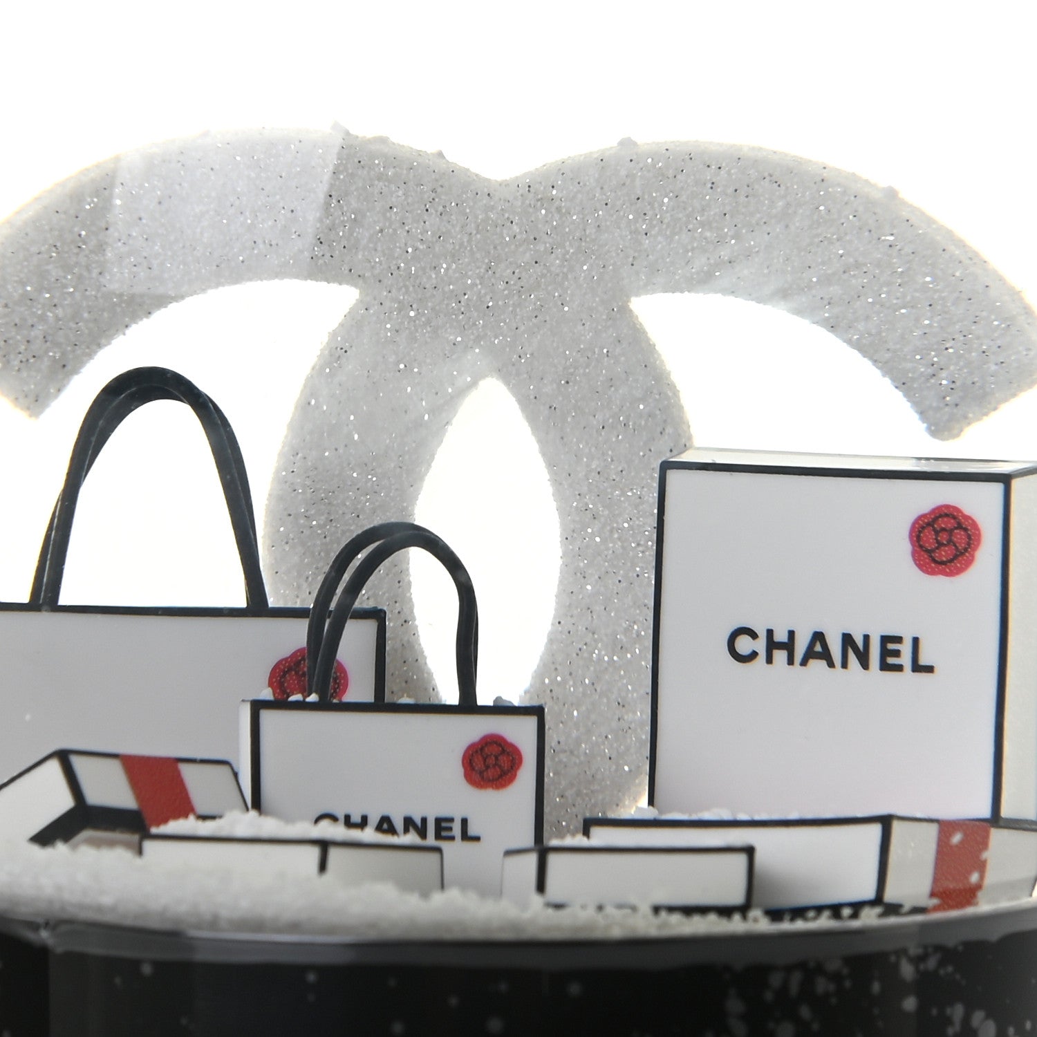Chanel Glass CC Shopping Bag Snow Globe 2 of 6