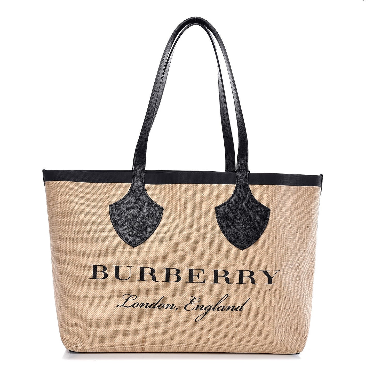 Raffia Logo Print Medium The Giant Reversible Tote Black