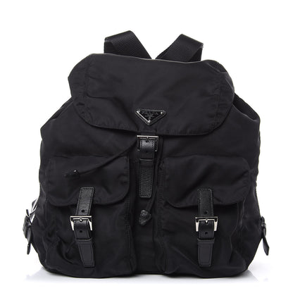 Prada Nylon Vela Saffiano Backpack Black 1 of 10