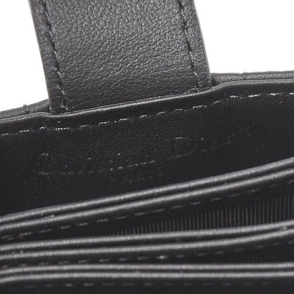 Christian Dior Ultra Matte Calfskin Cannage Lady Dior 5-Gusset Card Holder Black 6 of 7