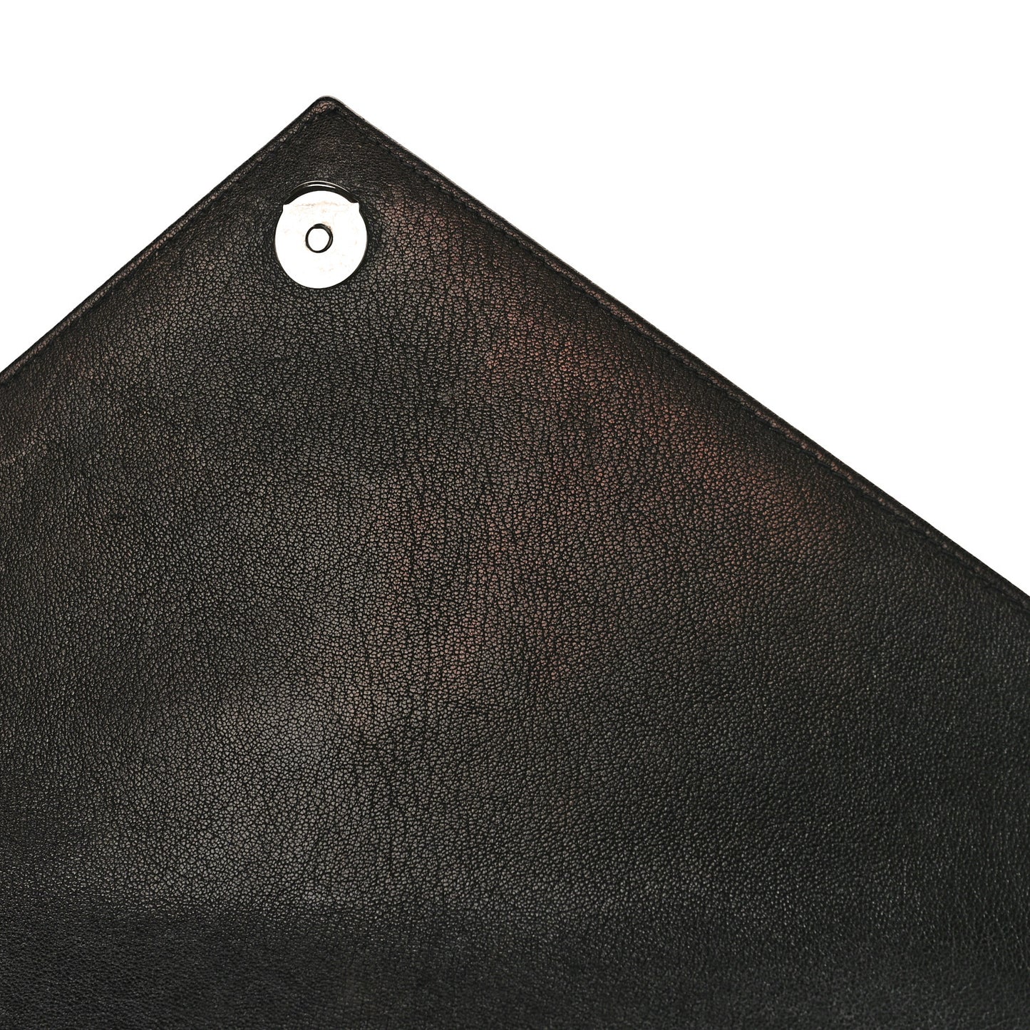 Sheepskin Matelasse Chevron Monogram Large College Satchel Black