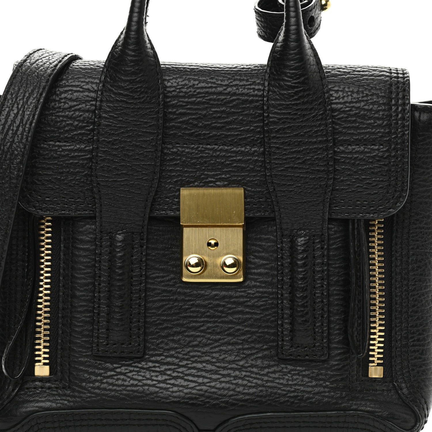 3.1 Phillip Lim Textured Calfskin Mini Pashli Satchel Black 8 of 12