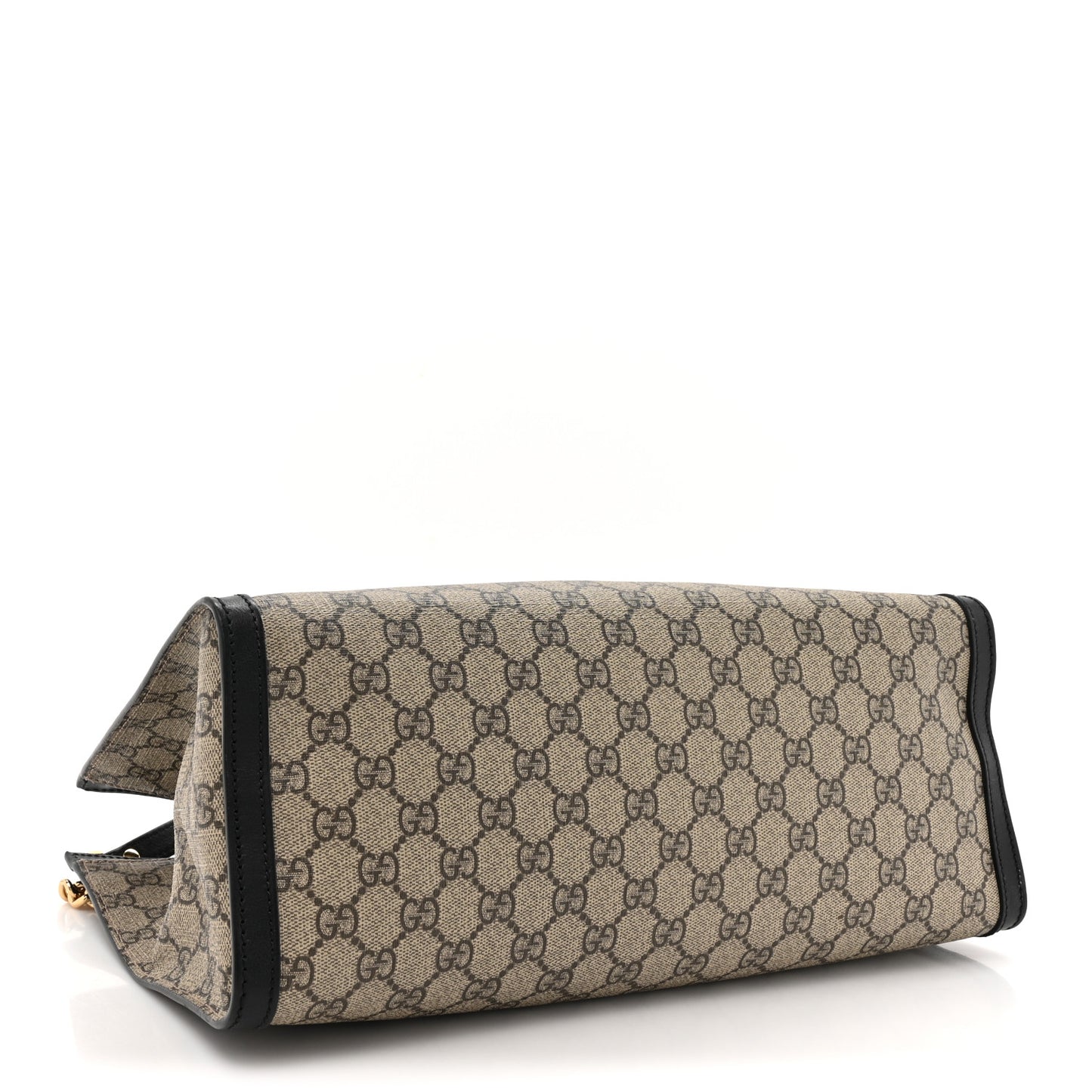 GG Supreme Monogram Medium Padlock Tote Black