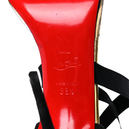 Christian Louboutin PVC Specchio Nappa Laser Barbarissima Sandals 38.5 Black 7 of 16