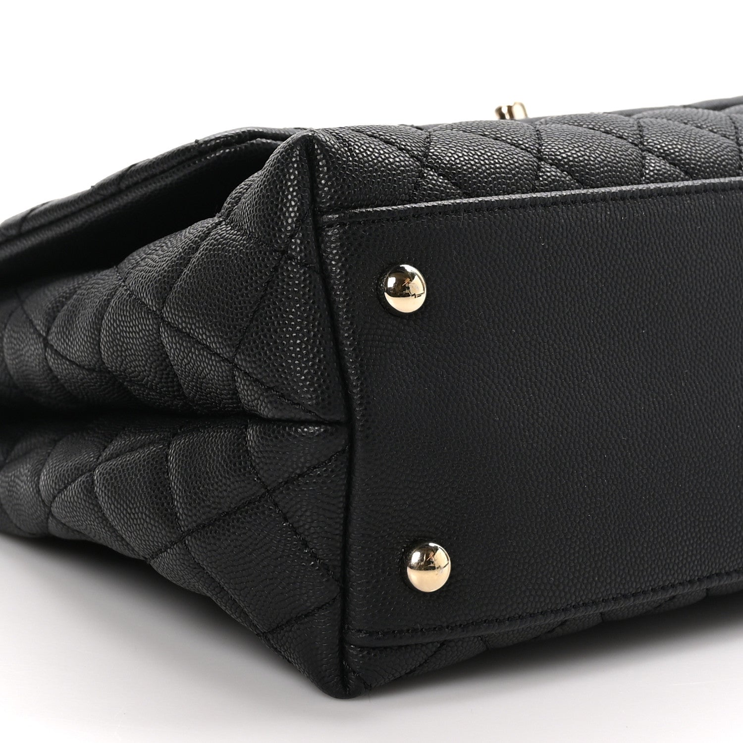 Chanel Caviar Quilted Small Coco Handle Flap Black 9 of 10
