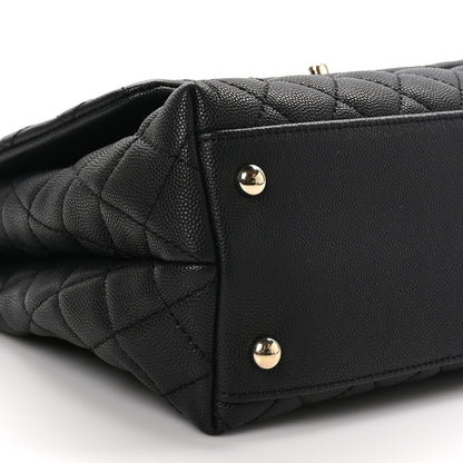 Chanel Caviar Quilted Small Coco Handle Flap Black 9 of 10