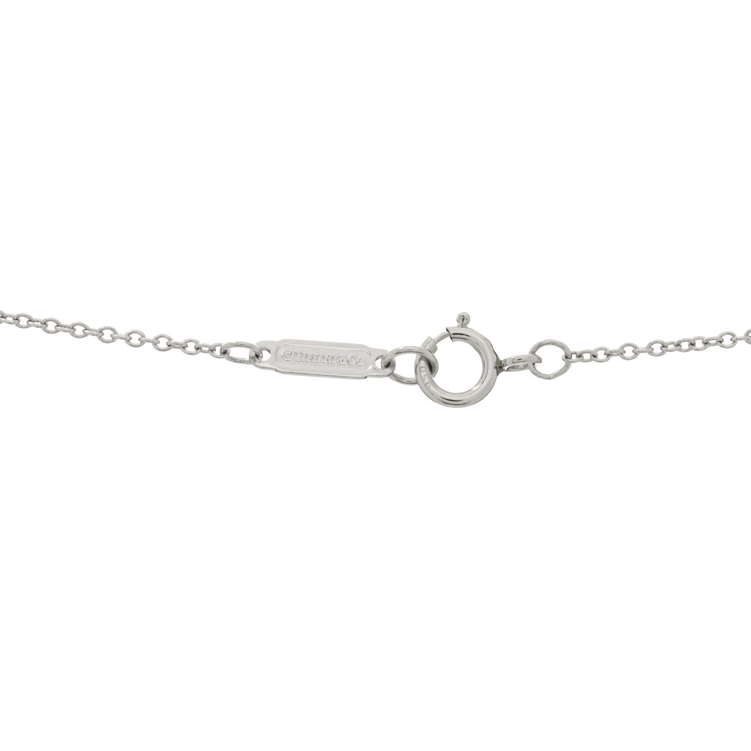 Tiffany Platinum Diamond Pink Sapphire Cobblestone Pendant Necklace 4 of 4