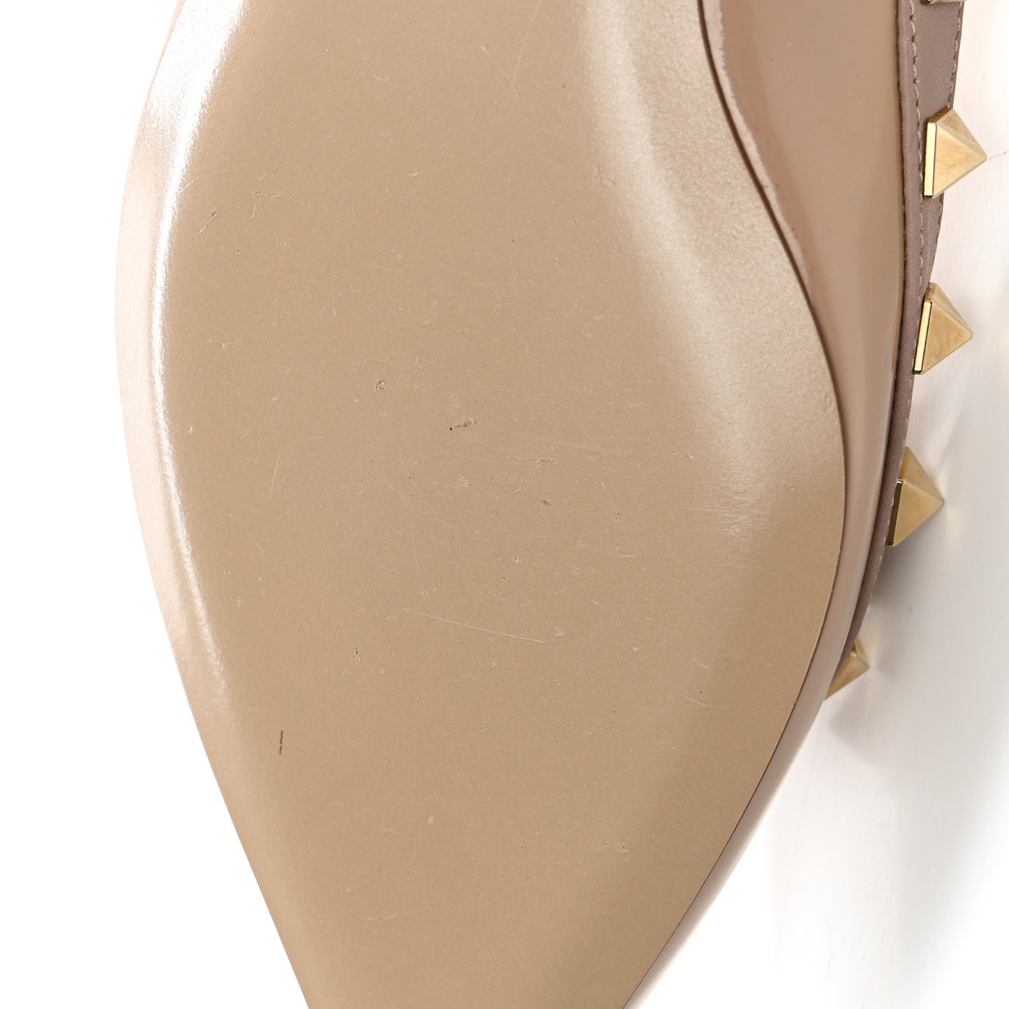 Patent Rockstud Cage Ballerina Flats 35.5 Poudre
