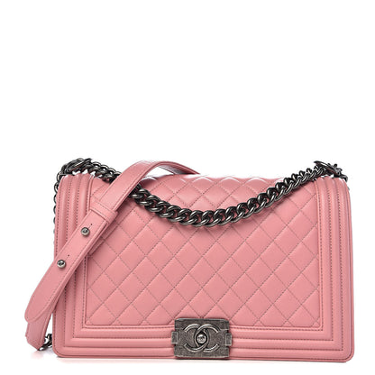 Chanel Lambskin Quilted New Medium Boy Flap Pink 1 of 12