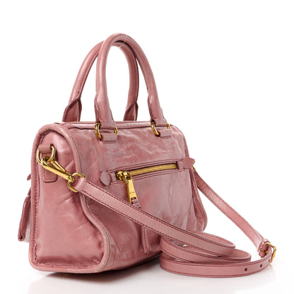 Miu Miu Vitello Shine Zip Tote Loto 3 of 10