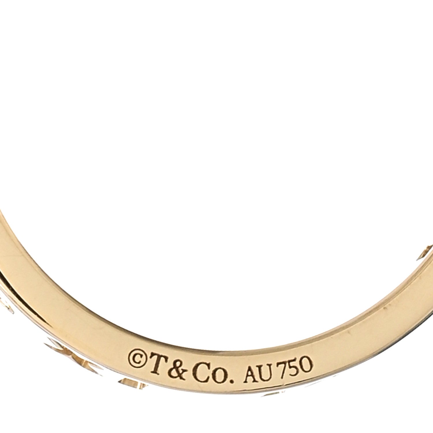 Tiffany 18K Yellow Gold Diamond Atlas Pierced Ring 47 4 4 of 4