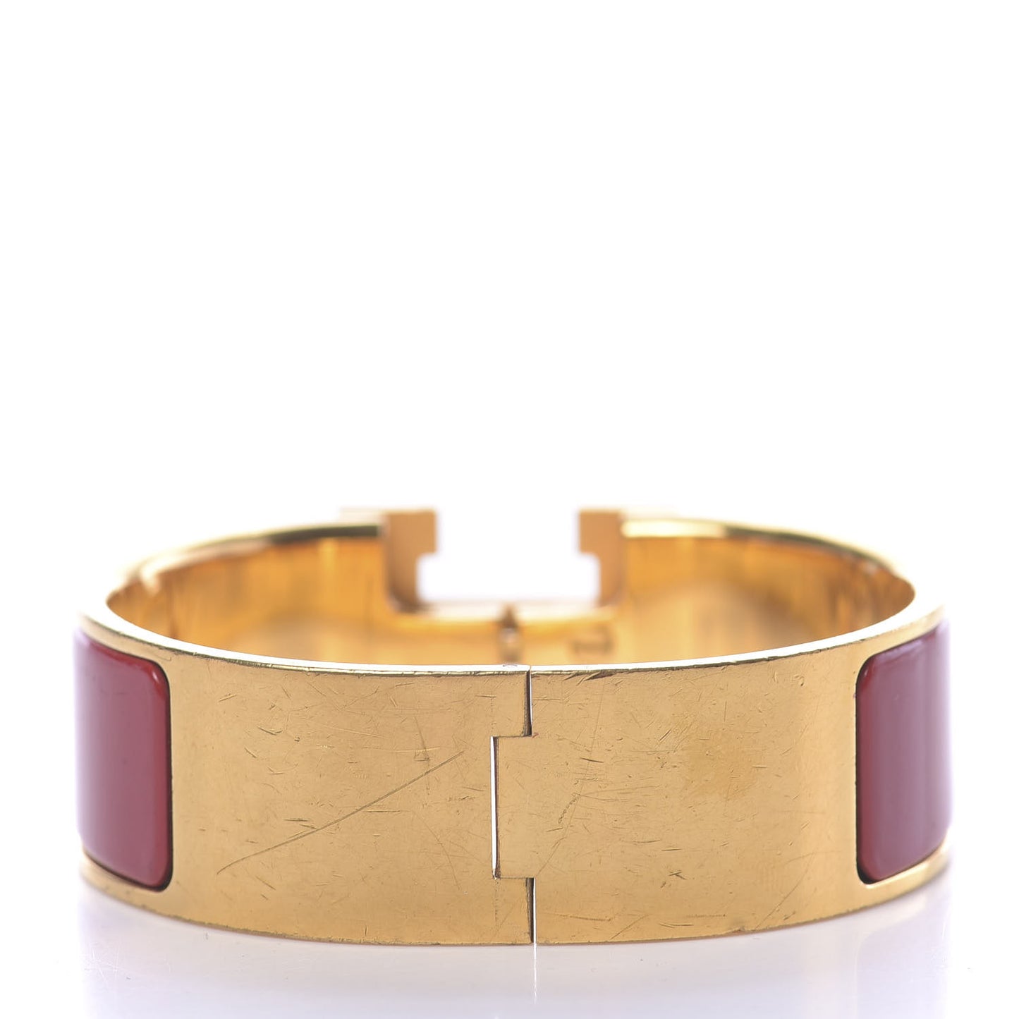 Enamel Wide Clic Clac H Bracelet PM Rouge De Chine