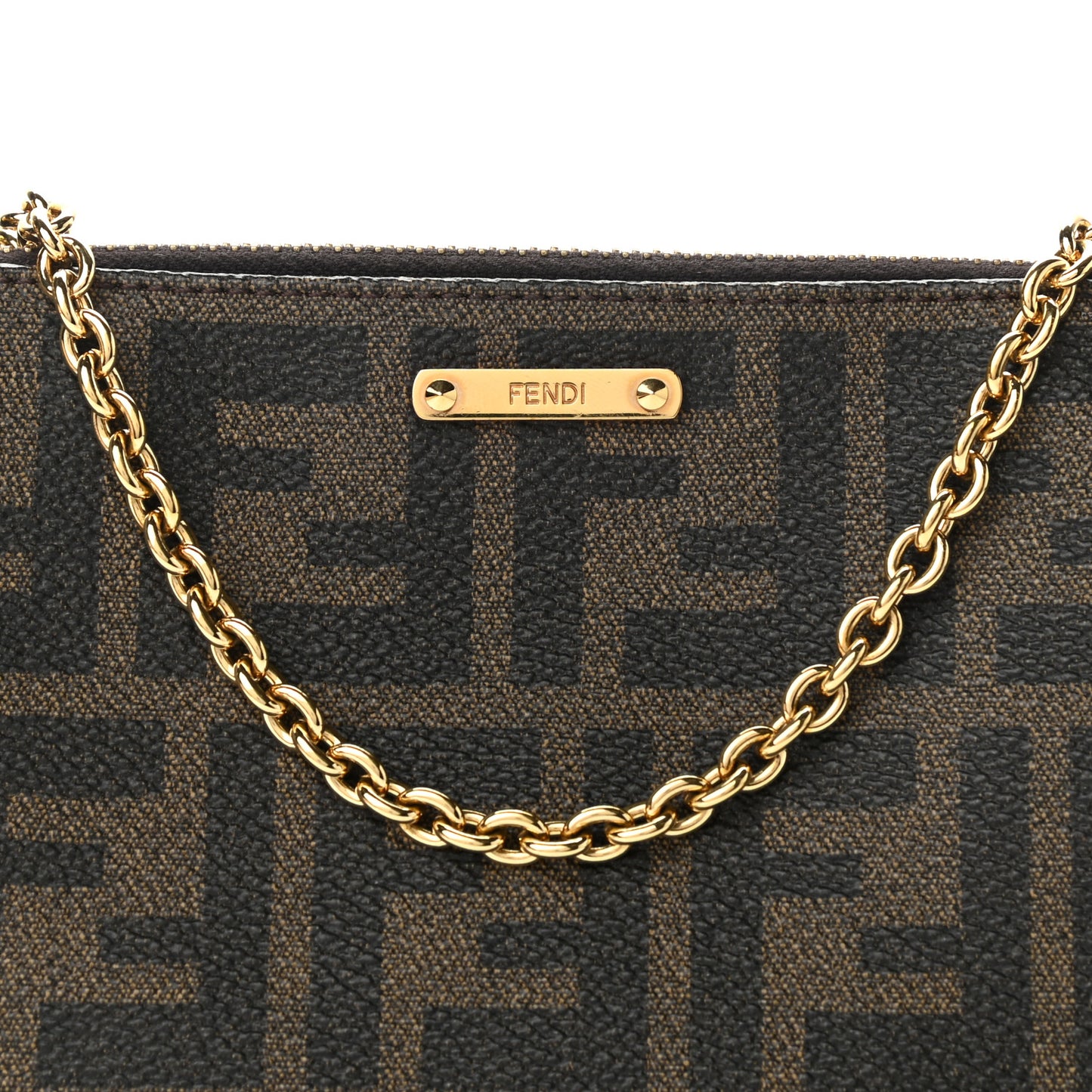 Zucca Spalmati Vitello Elite Pochette Tobacco Ebano