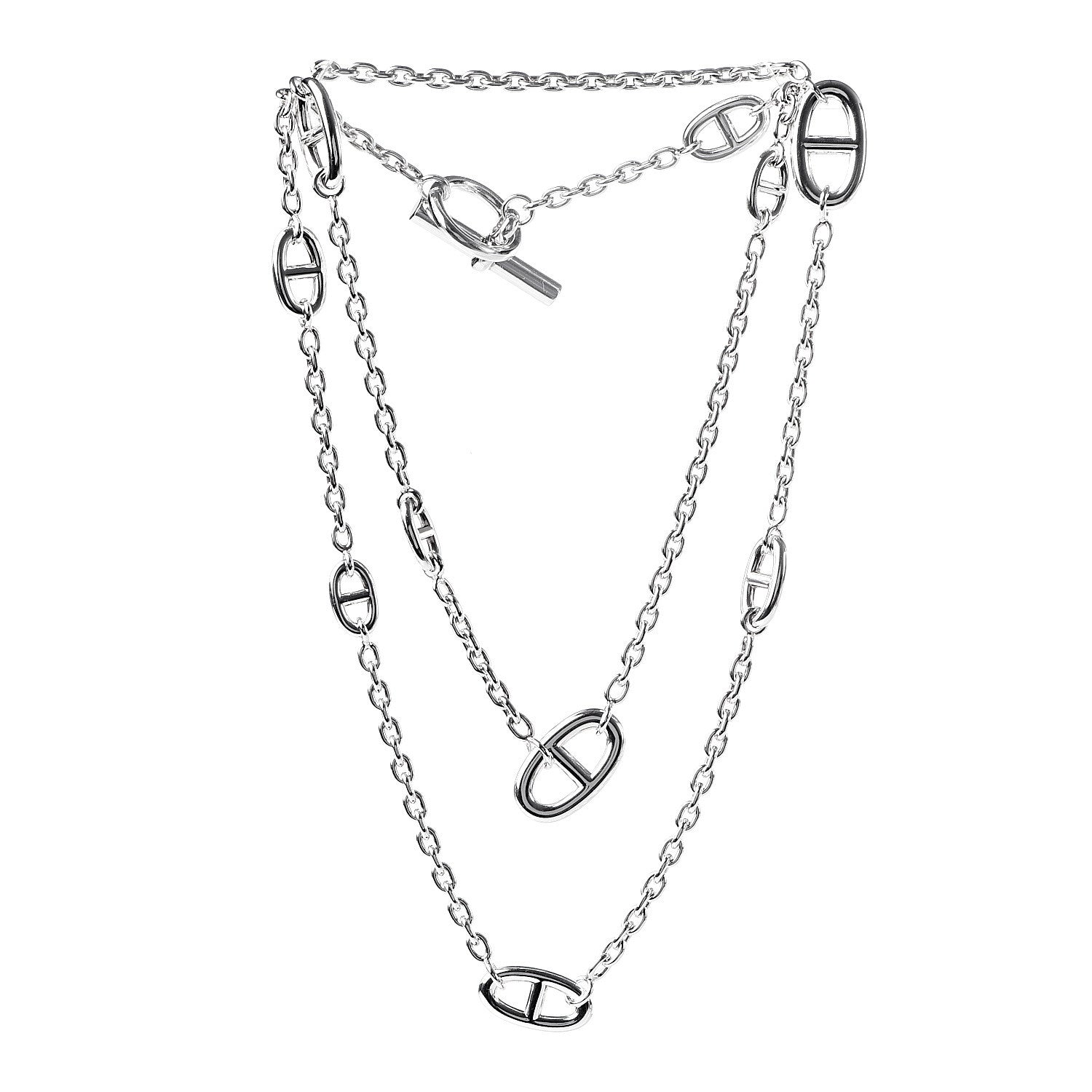 Hermes Sterling Silver Farandole Necklace 80 2 of 6