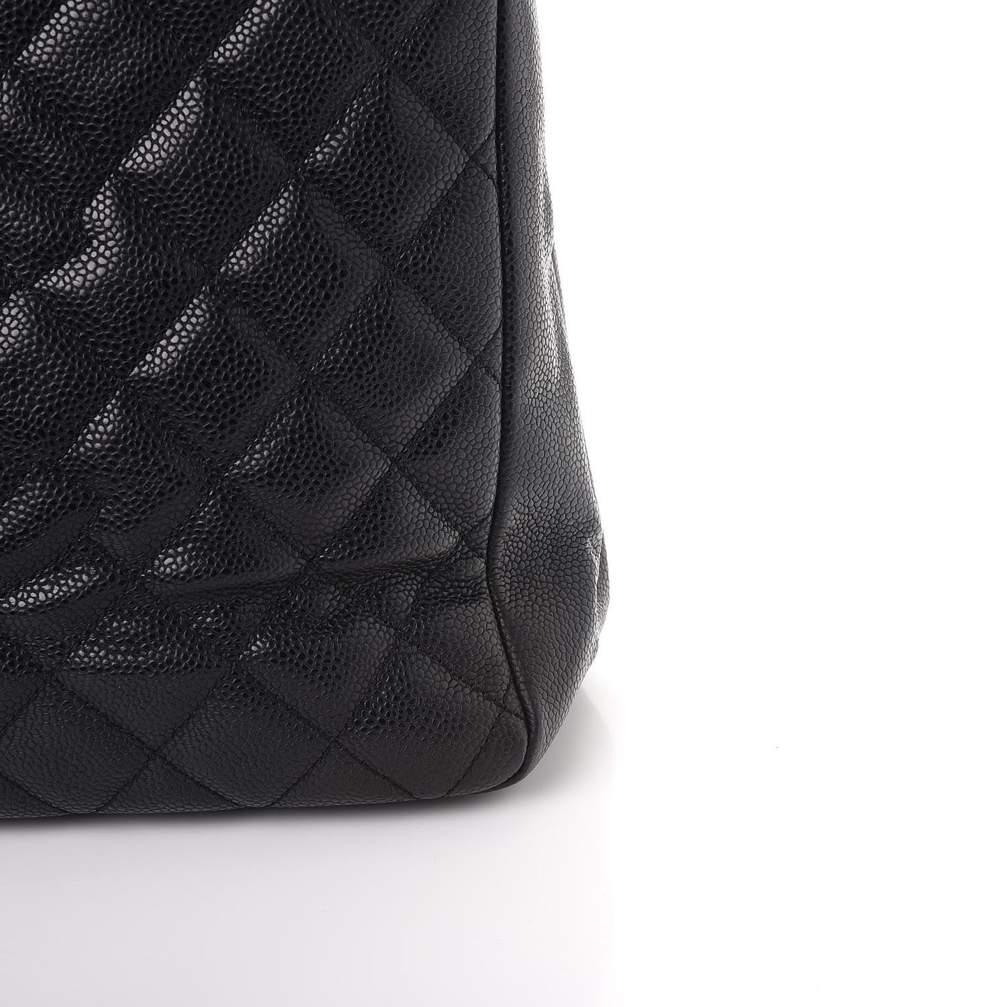 Caviar Quilted Grand Shopping Tote GST Black