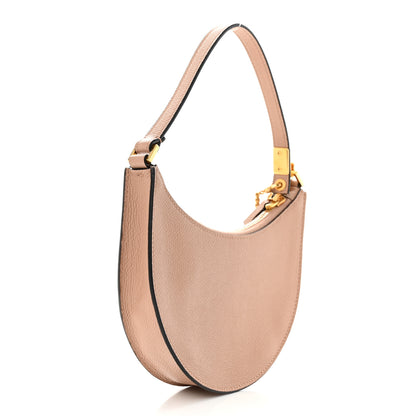Valentino Garavani Grainy Calfskin Mini Vlogo Hobo Bag Rose Cannelle 3 of 10