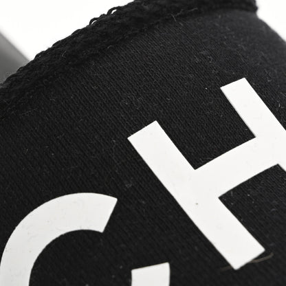 Chanel Cotton Logo Mule Sandals 39.5 Black White 11 of 15