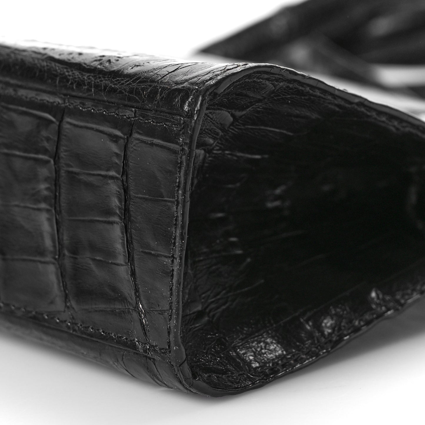 Crocodile Crossbody Bag Black