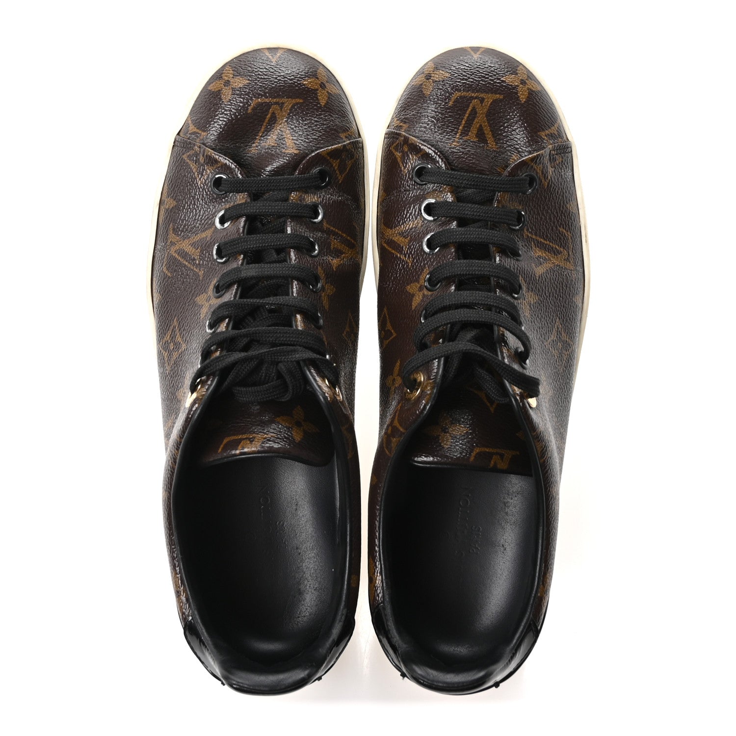 Louis Vuitton Patent Monogram Frontrow Sneakers 40 2 of 9