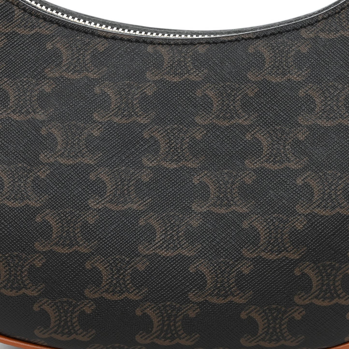 Triomphe Canvas Calfskin Ava Shoulder Bag Tan