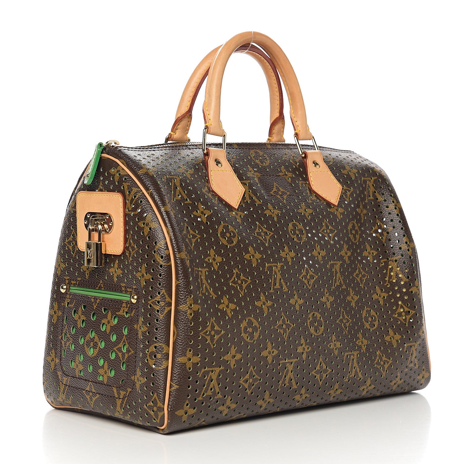 Louis Vuitton Monogram Perforated Speedy 30 Green 2 of 9