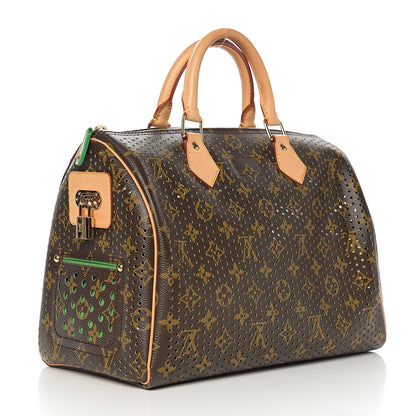 Louis Vuitton Monogram Perforated Speedy 30 Green 2 of 9