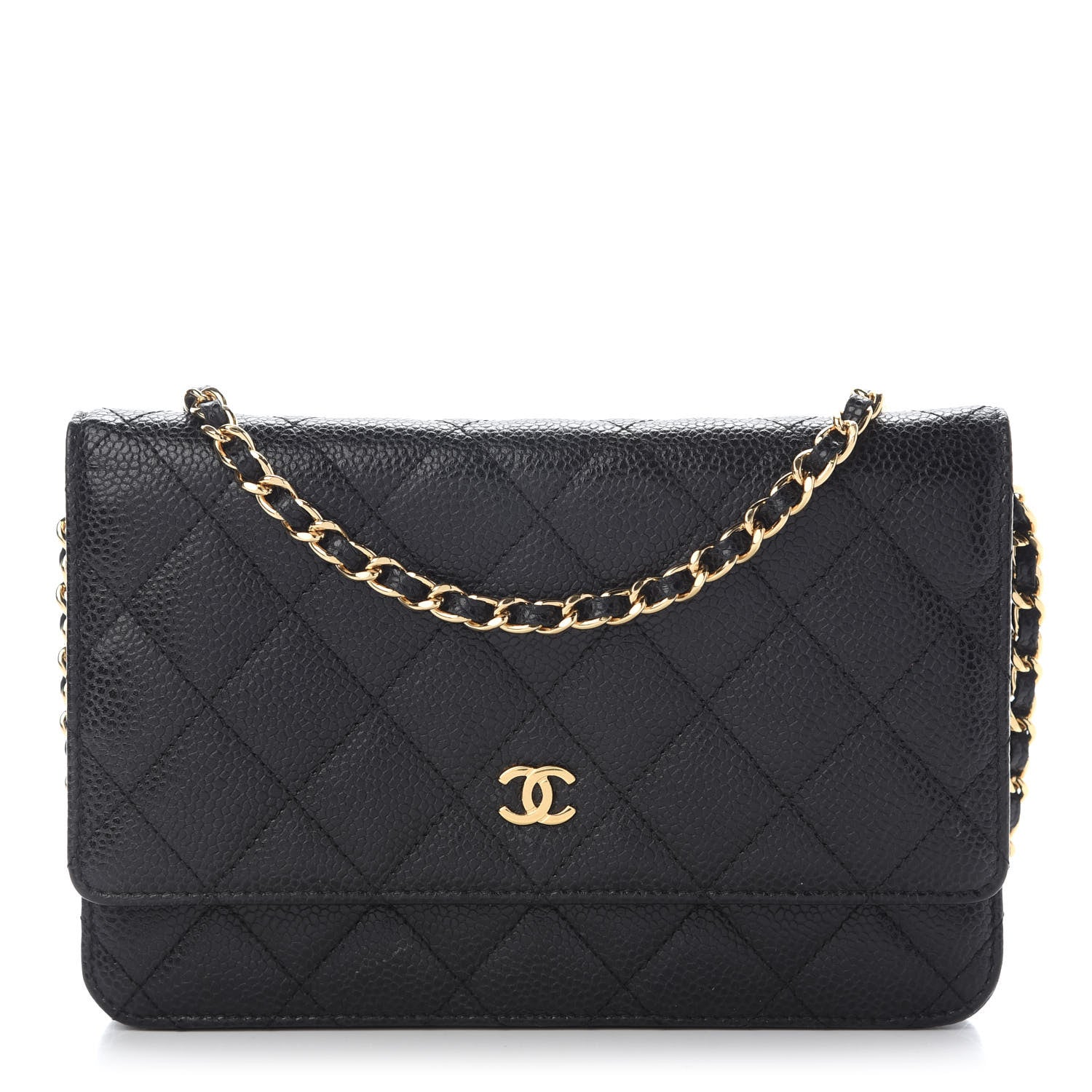 Chanel Caviar Quilted Wallet On Chain WOC Black 1 of 10