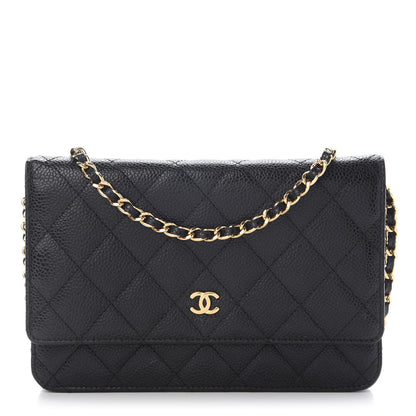 Chanel Caviar Quilted Wallet On Chain WOC Black 1 of 10