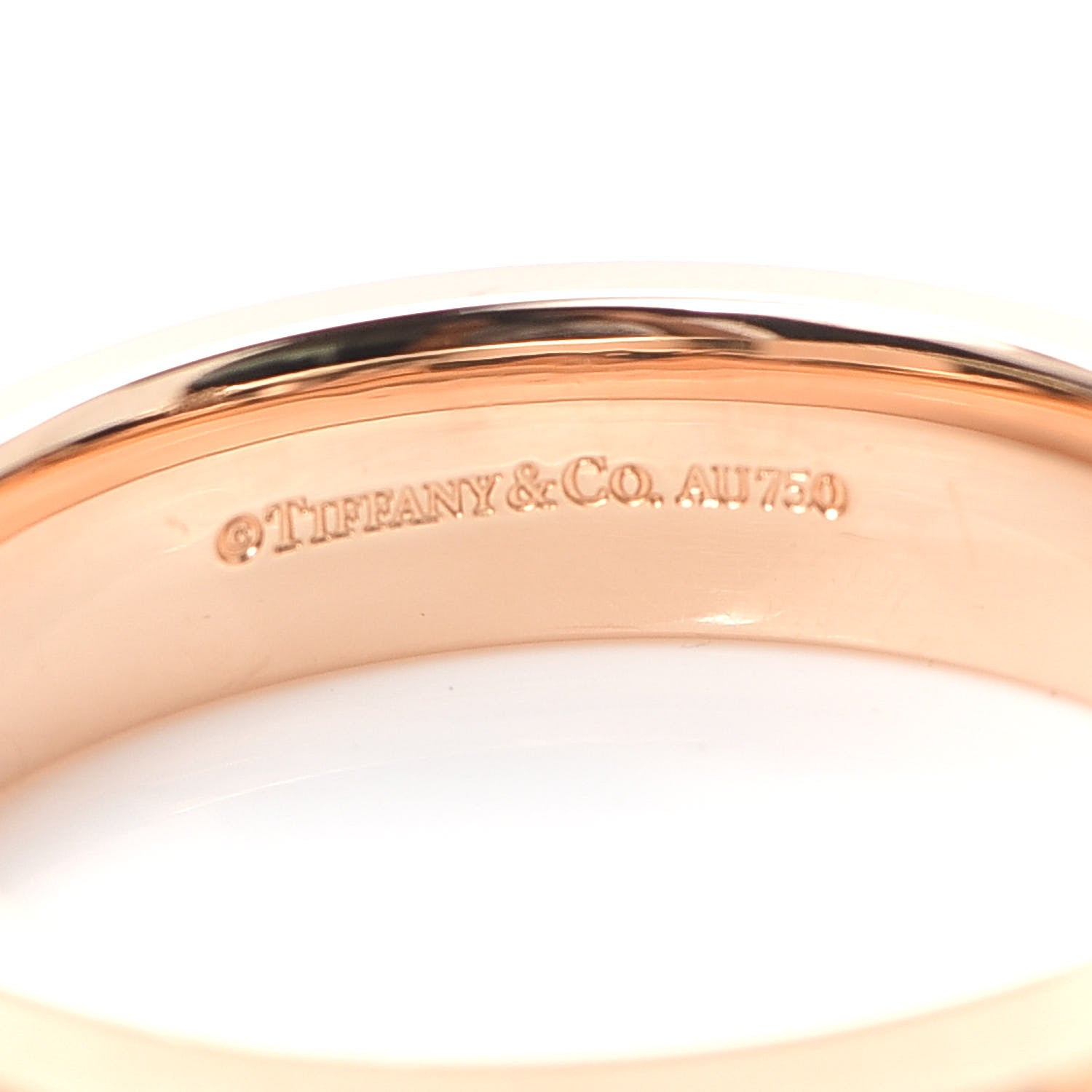 Tiffany 18K Rose Gold T Wide Ring 66 11.5 4 of 5