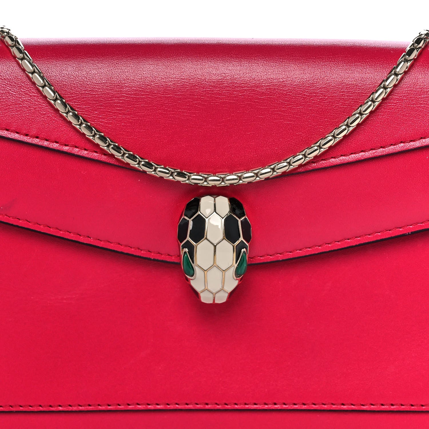Bulgari Calfskin Serpenti Forever Crossbody Bag Ruby Red 9 of 12