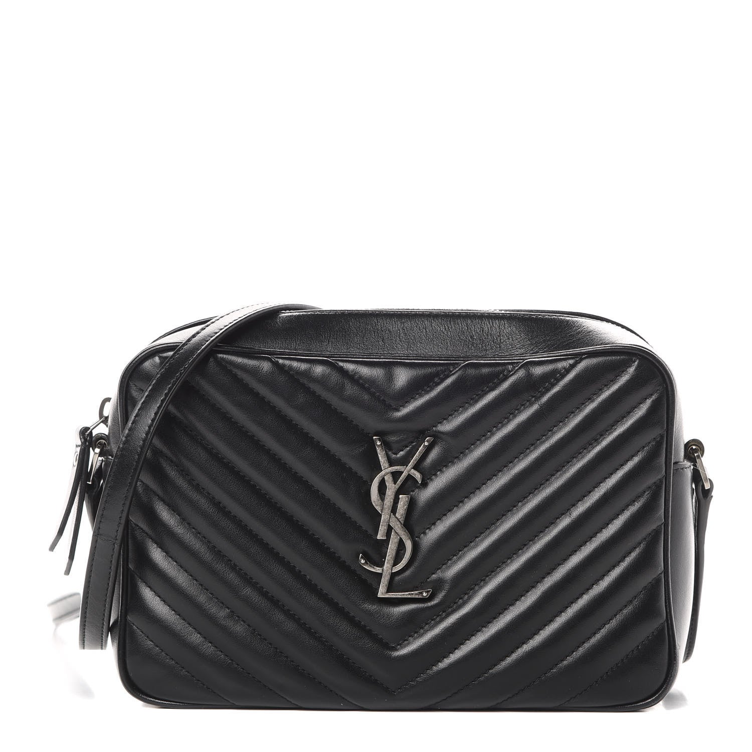 Saint Laurent Calfskin Matelasse Monogram Lou Camera Bag Black 1 of 14