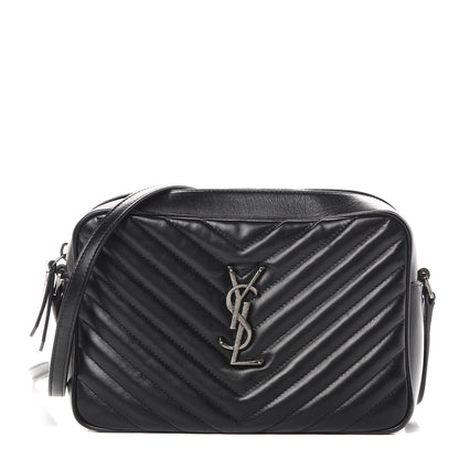 Saint Laurent Calfskin Matelasse Monogram Lou Camera Bag Black 1 of 14
