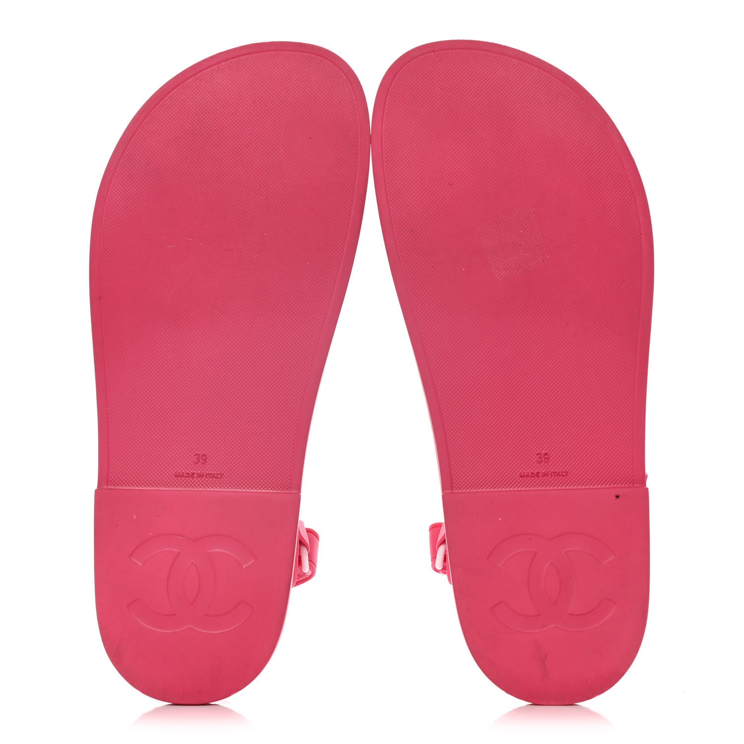 Chanel Rubber CC Dad Sandals 39 Pink 4 of 10