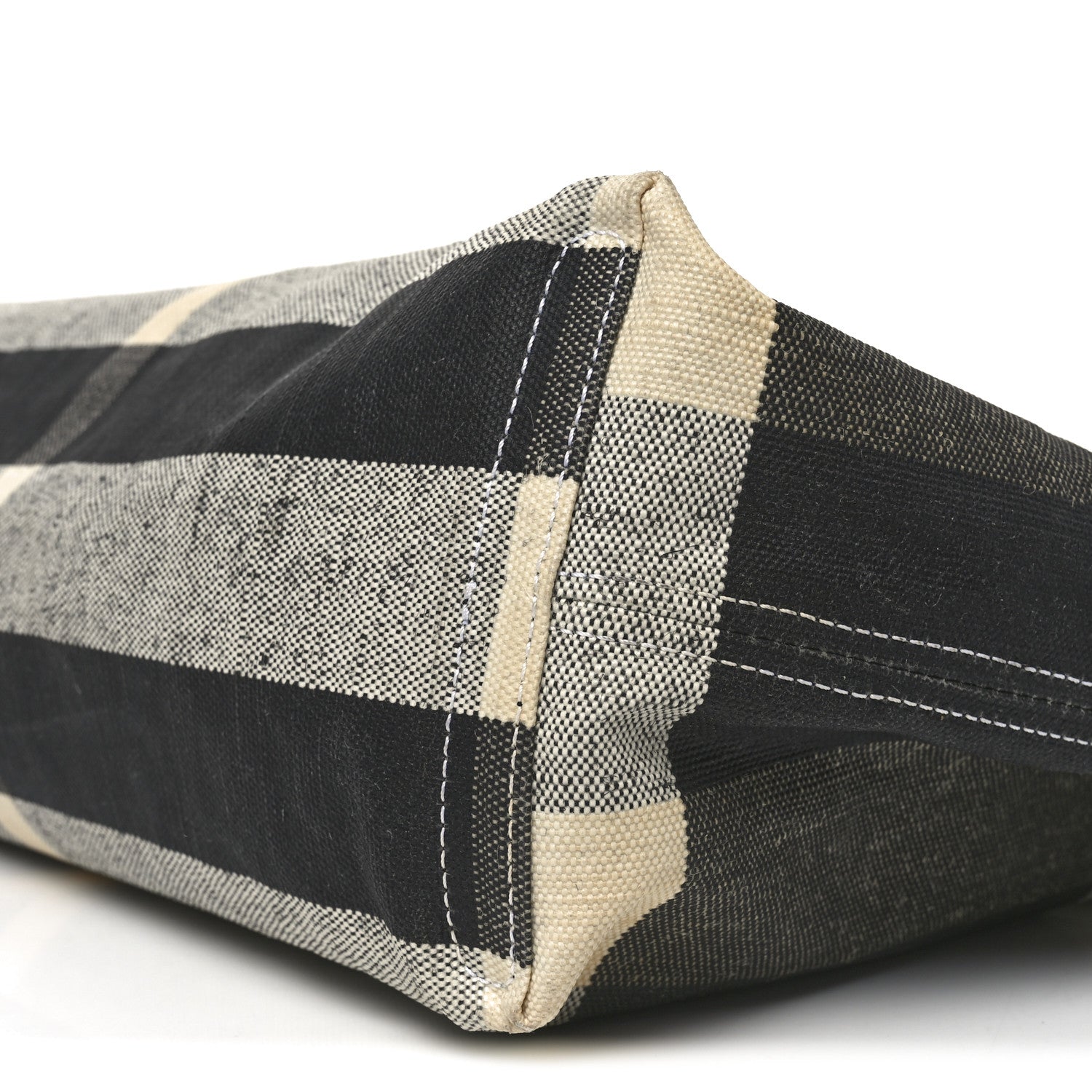 Burberry Coated Canvas Mega Check Medium Doodle Tote Black White 9 of 9