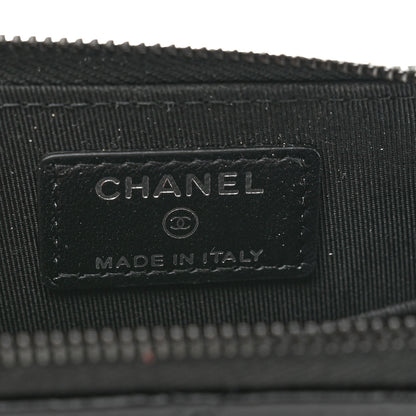 Chanel Lambskin Quilted Zip Coin Purse So Black 6 of 8