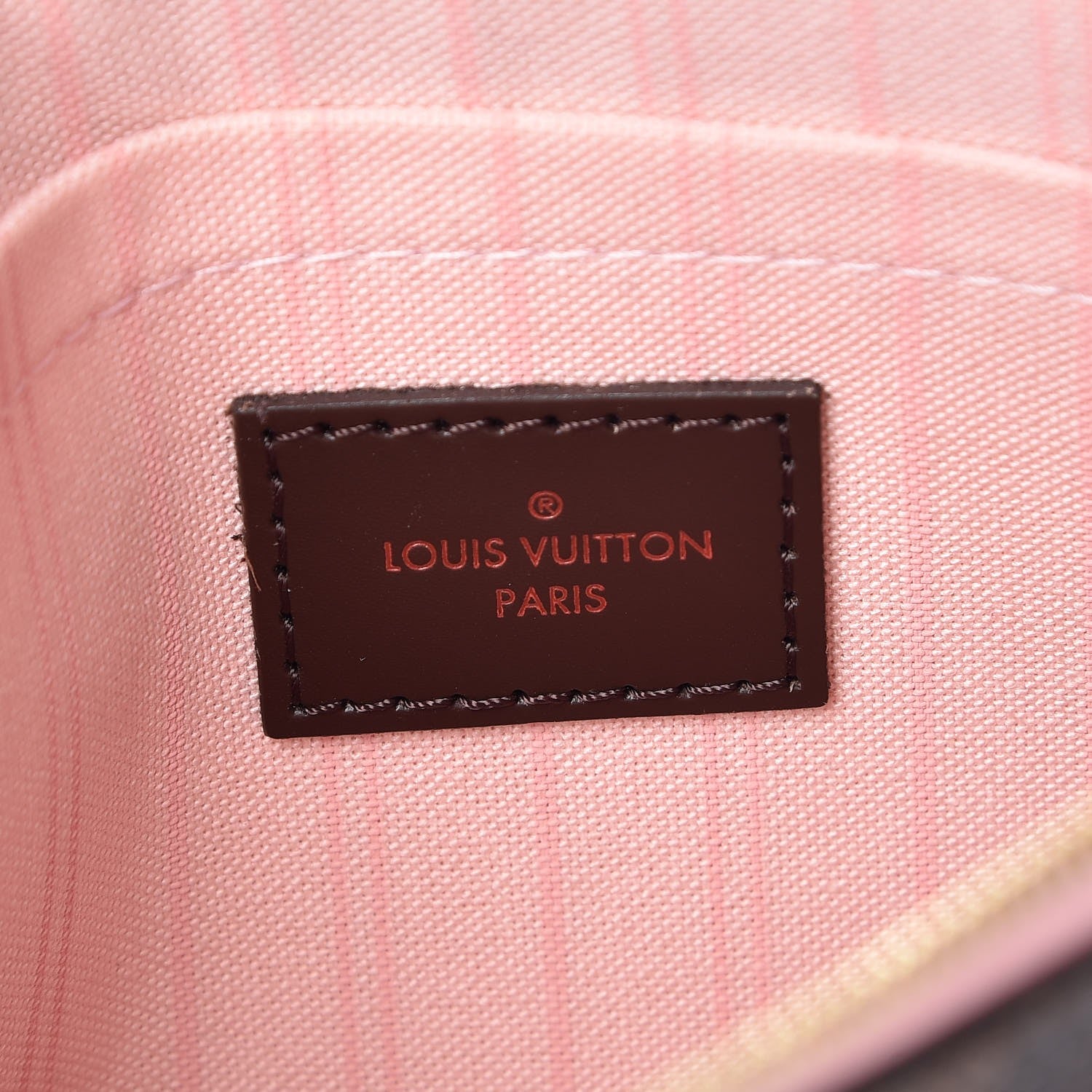 Louis Vuitton Damier Ebene Neverfull MM GM Pochette Rose Ballerine 6 of 9
