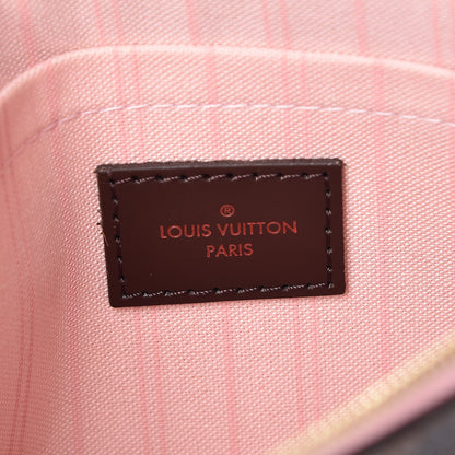 Louis Vuitton Damier Ebene Neverfull MM GM Pochette Rose Ballerine 6 of 9