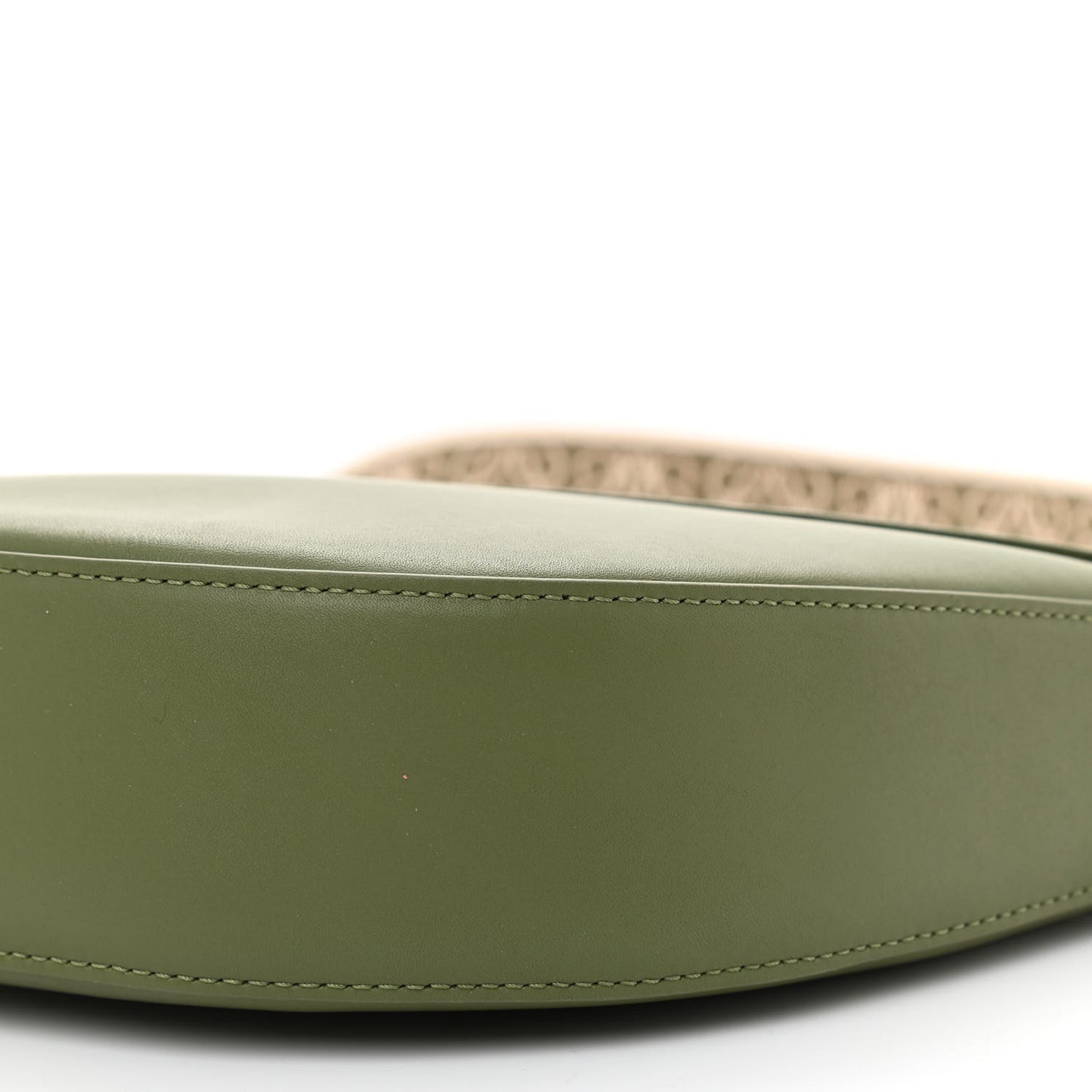 Satin Calfskin Jacquard Small Luna Bag Avocado Green