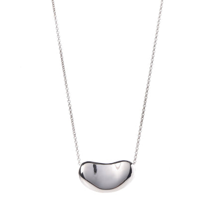 Tiffany Sterling Silver 25mm Elsa Peretti Bean Pendant Necklace 4 of 7