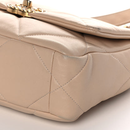 Chanel Lambskin Quilted Medium Chanel 19 Flap Beige 6 of 14